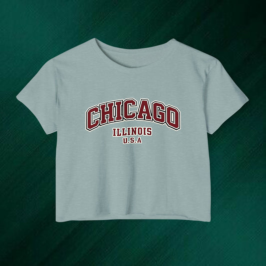 Chicago Illinois Crop Top — Women's Festival City Tee