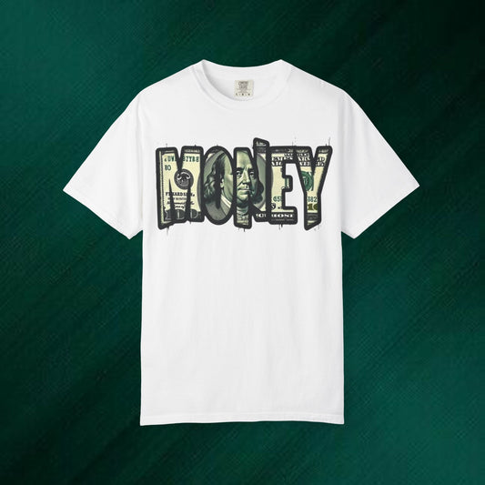 Money Graphic T-Shirt — Bold Banknote Logo Tee