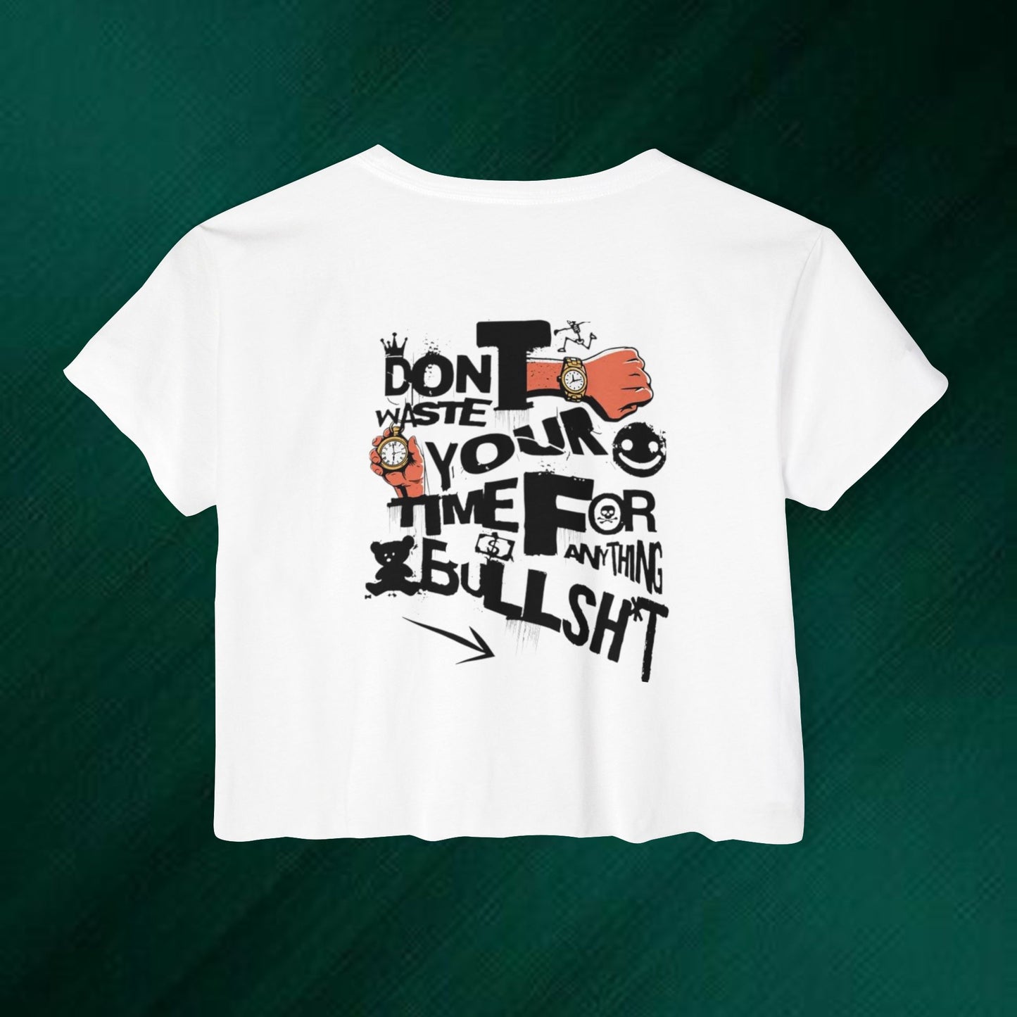 Motivational Festival Crop Top — “Push to Your Highest Limit” & Bold Graphic Back