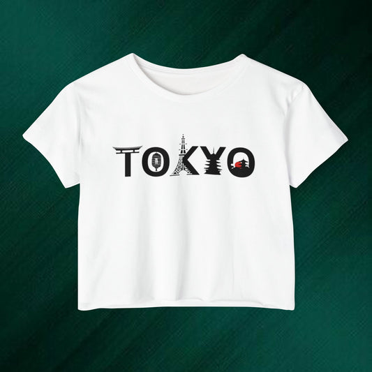 Tokyo Graphic Crop Top — Women's Festival Tee