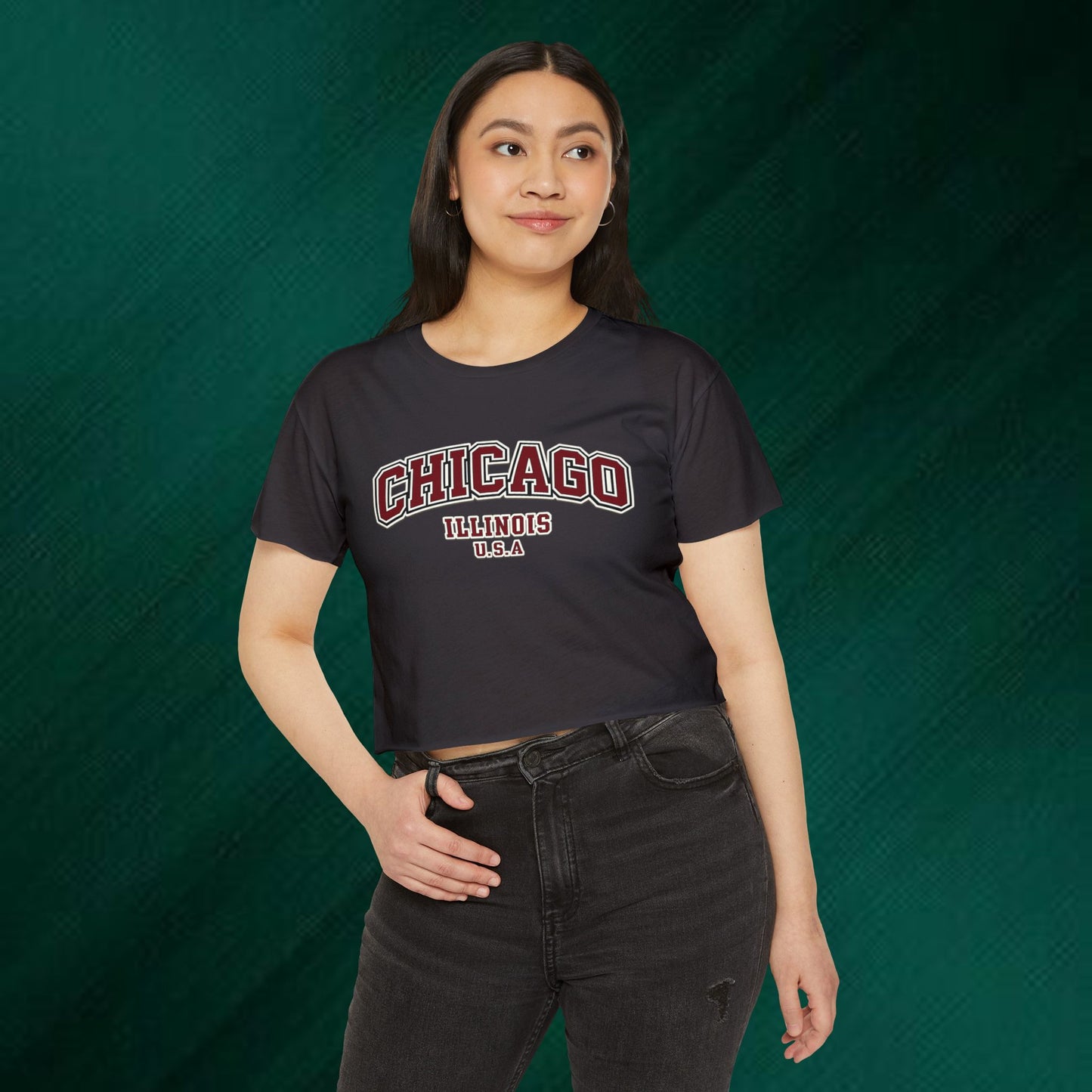Chicago Illinois Crop Top — Women's Festival City Tee