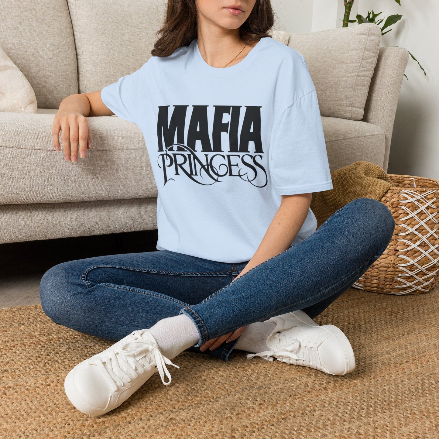 Mafia Princess T‑Shirt — Bold Vintage Script Graphic Tee for Women