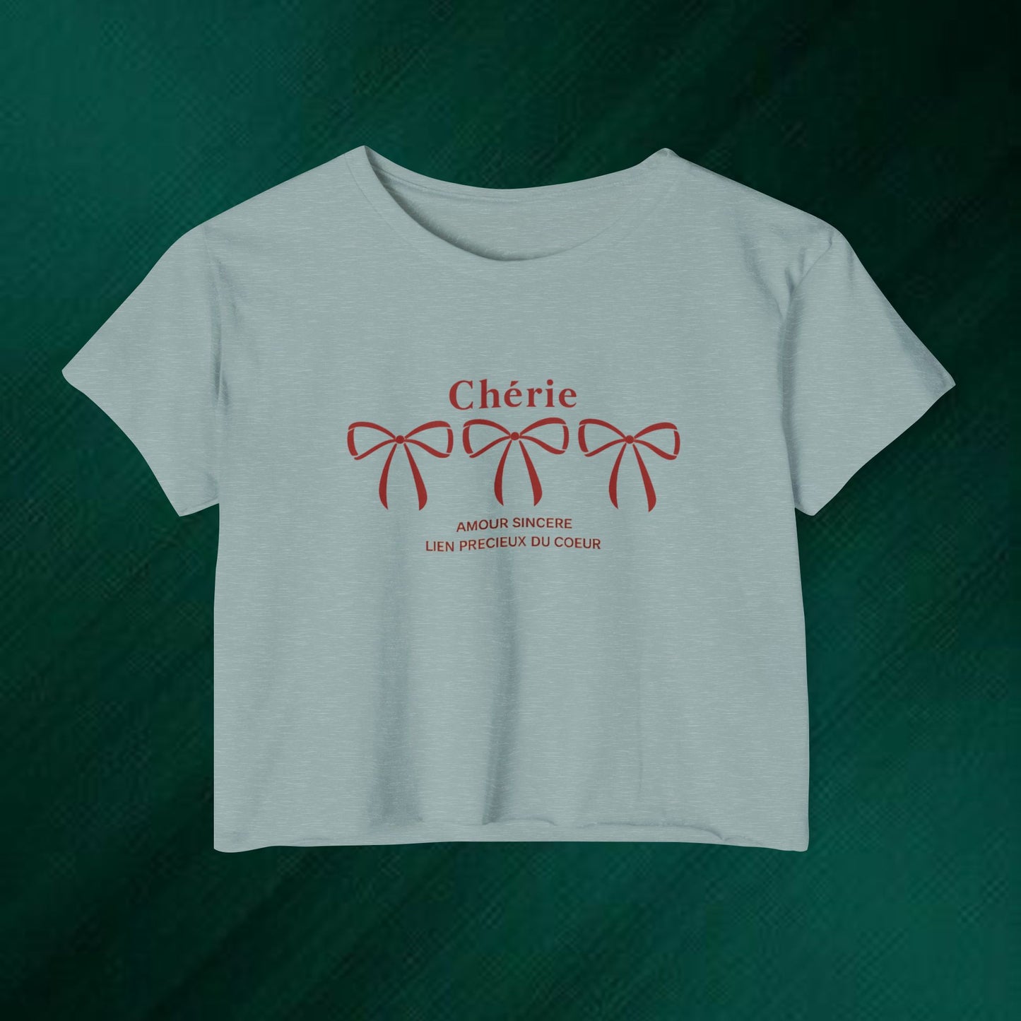 Chérie Bow Crop Top — French Romantic Festival Tee