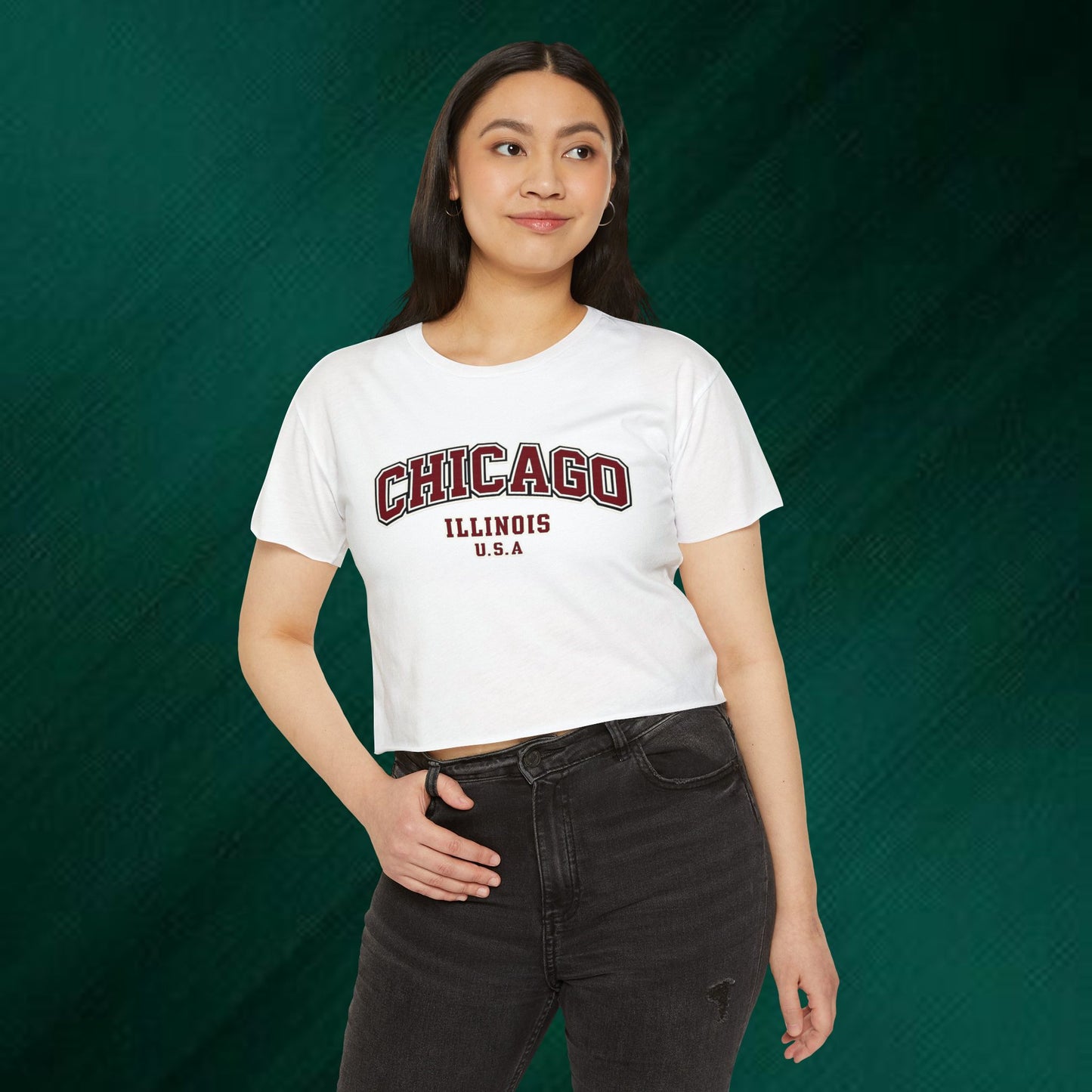 Chicago Illinois Crop Top — Women's Festival City Tee
