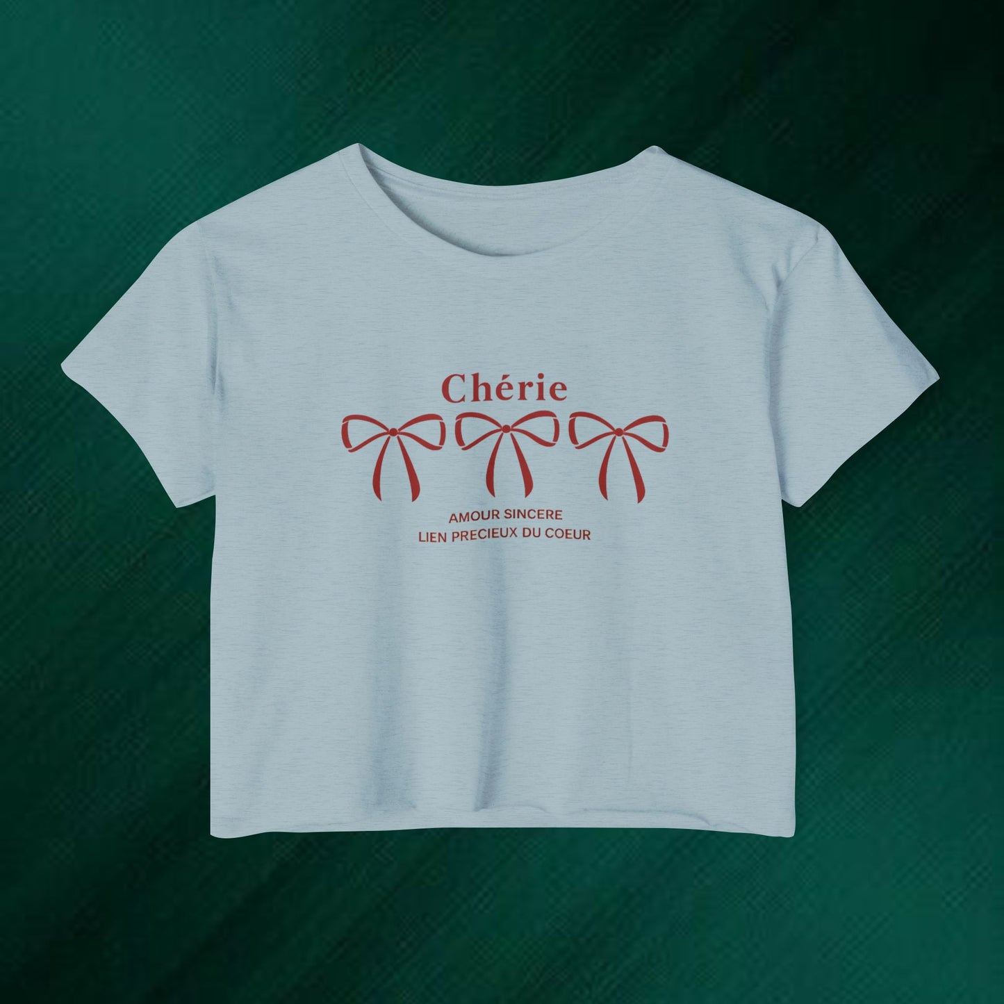 Chérie Bow Crop Top — French Romantic Festival Tee
