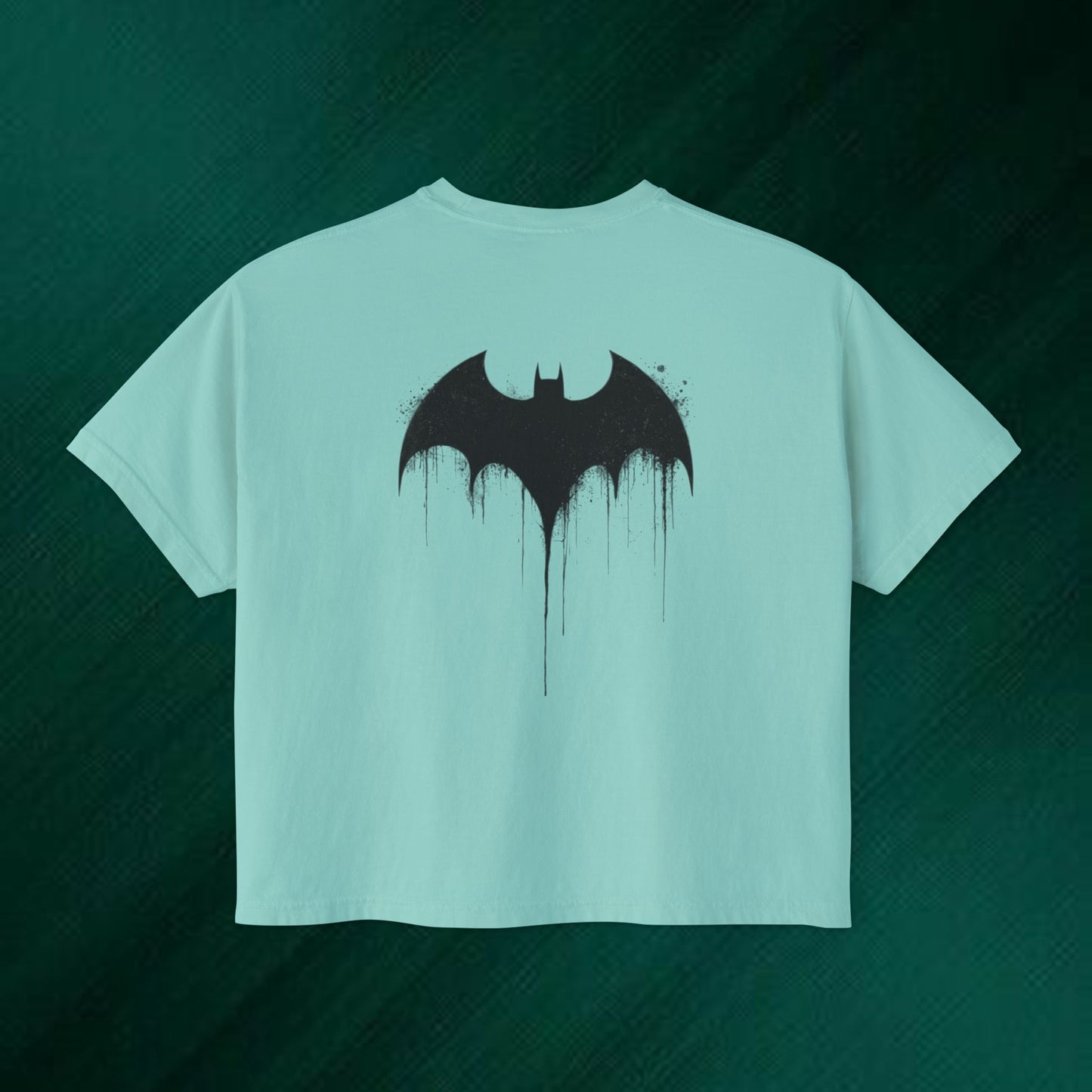 Toxic Bat Women's Boxy Tee — Gothic Graphic Tee with 'TOXIC' Front & Drip Batback