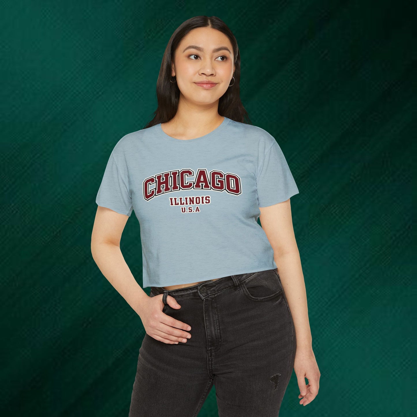 Chicago Illinois Crop Top — Women's Festival City Tee