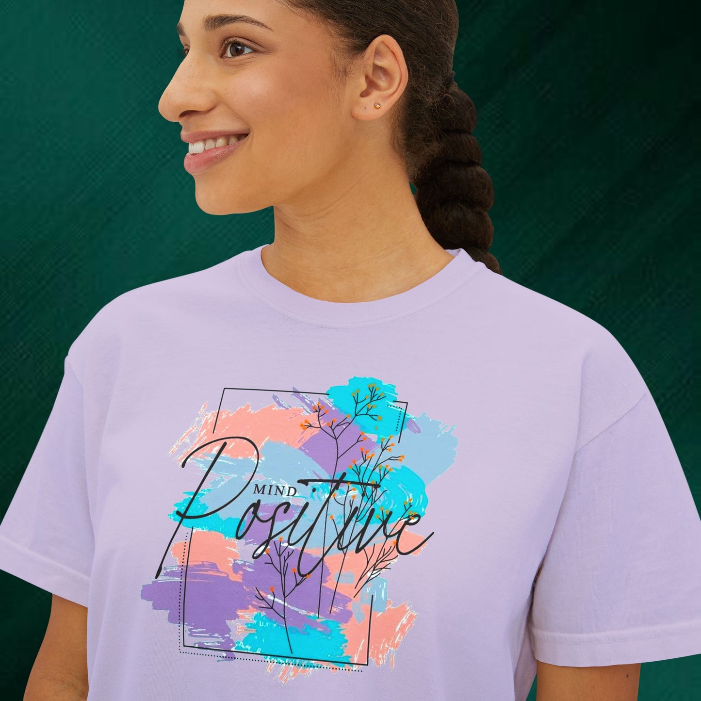 Positive Vibes Boxy Tee — “Good Vibes Only” Graphic Women’s T-Shirt