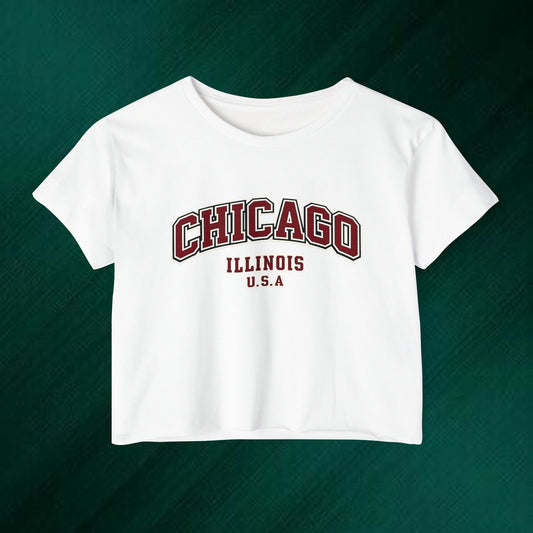 Chicago Illinois Crop Top — Women's Festival City Tee