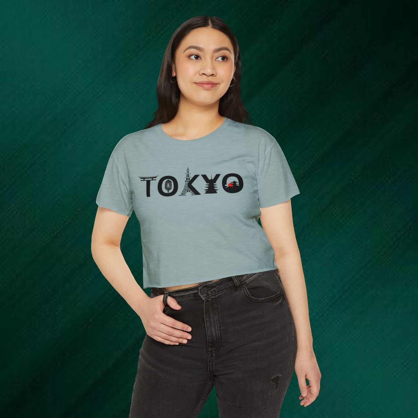 Tokyo Graphic Crop Top — Women's Festival Tee