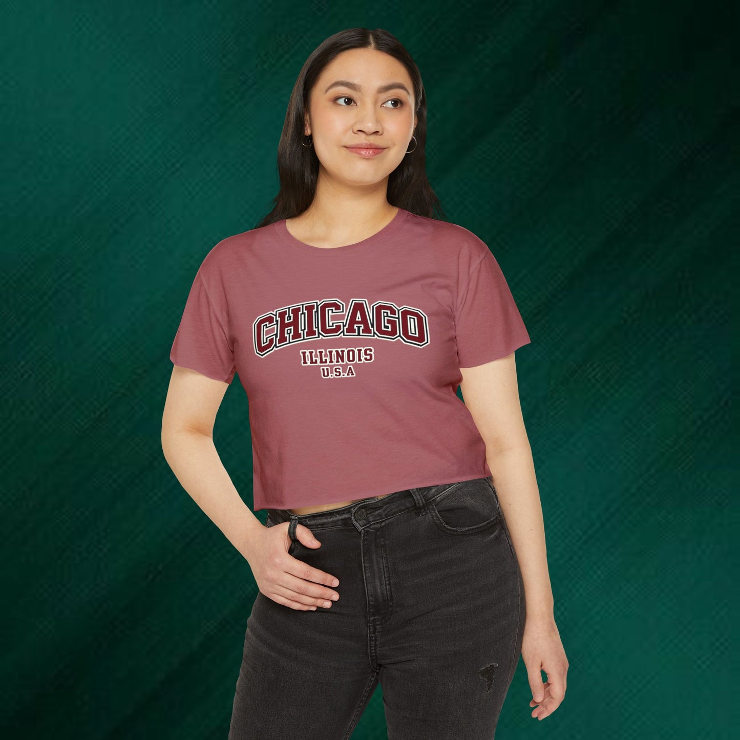 Chicago Illinois Crop Top — Women's Festival City Tee