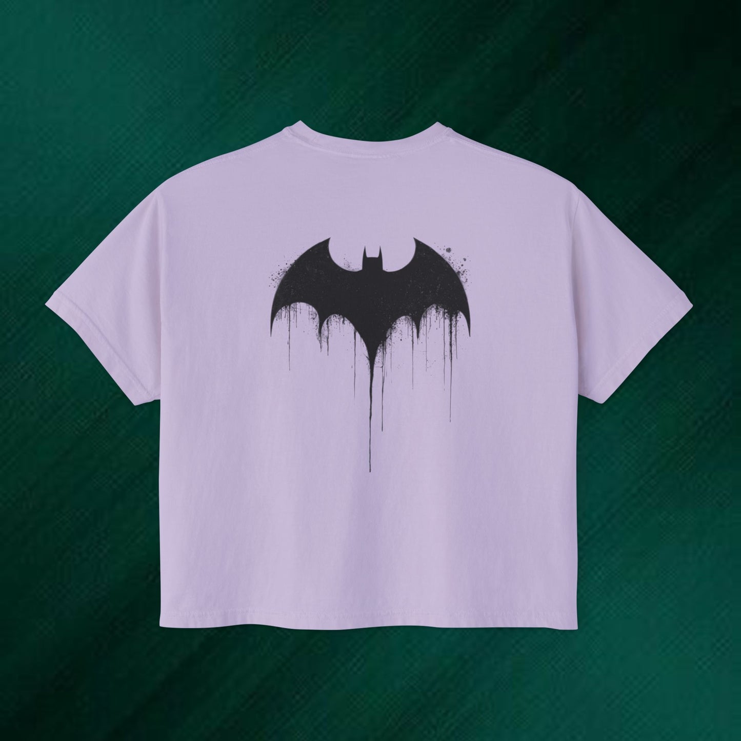 Toxic Bat Women's Boxy Tee — Gothic Graphic Tee with 'TOXIC' Front & Drip Batback