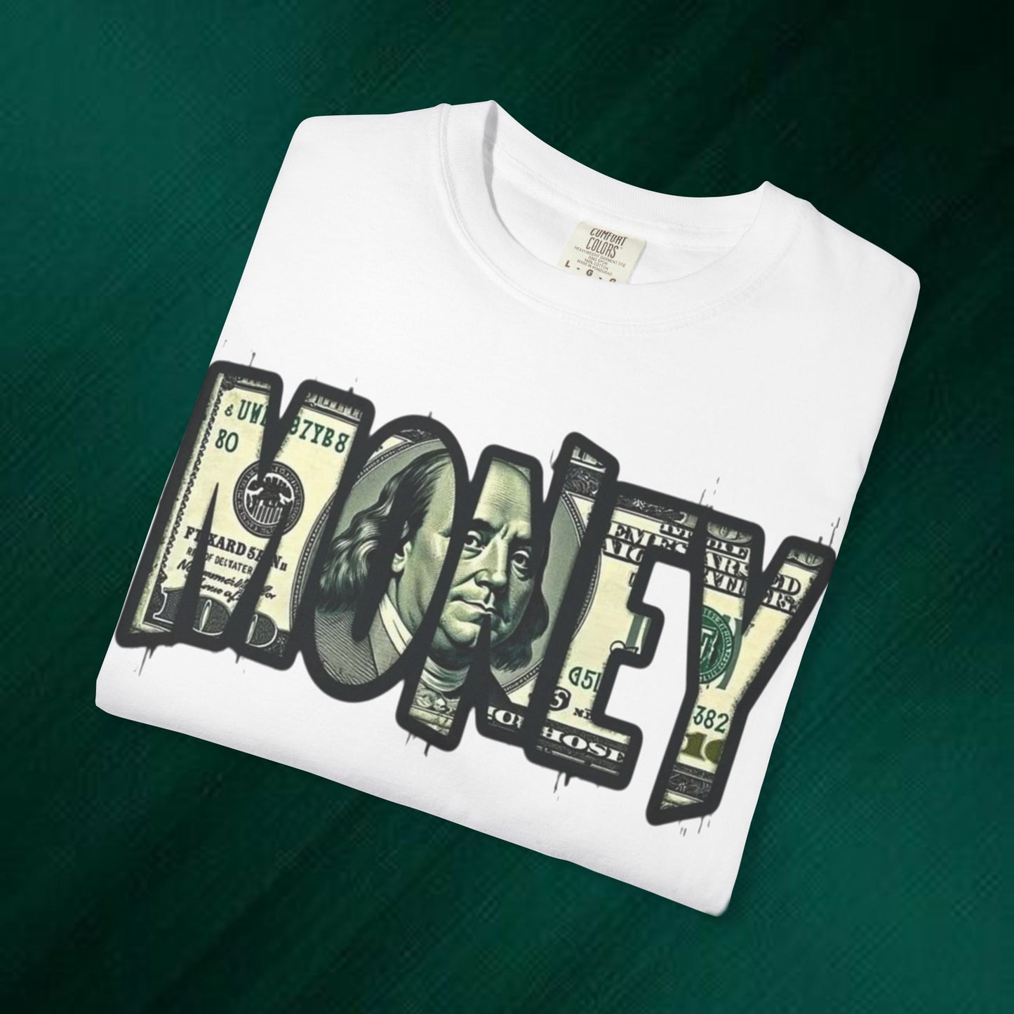 Money Graphic T-Shirt — Bold Banknote Logo Tee