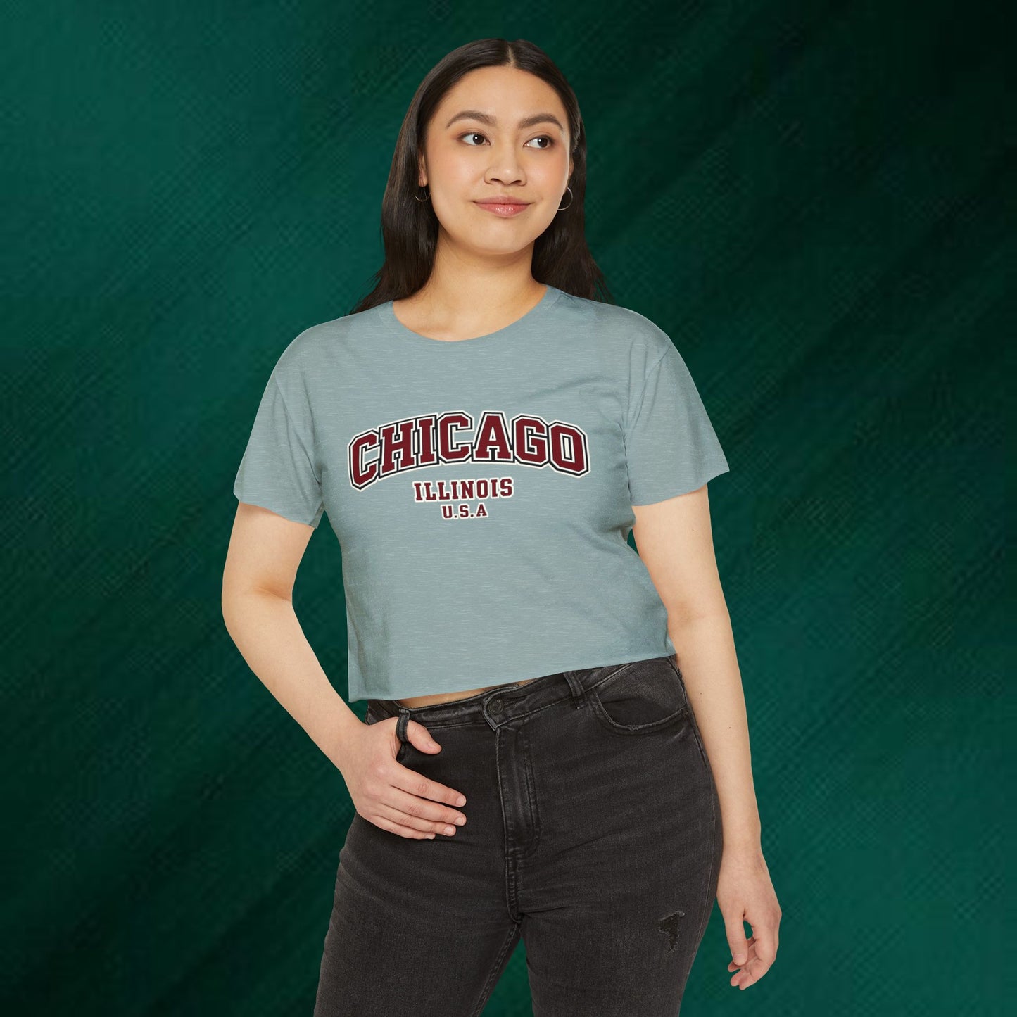 Chicago Illinois Crop Top — Women's Festival City Tee