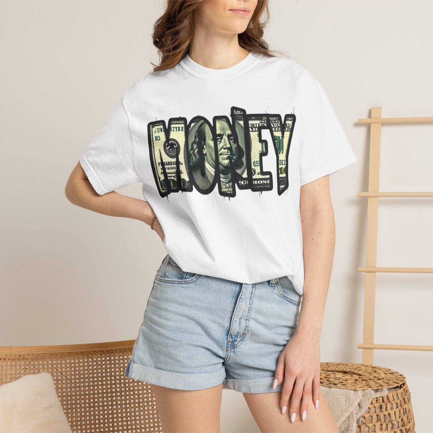 Money Graphic T-Shirt — Bold Banknote Logo Tee